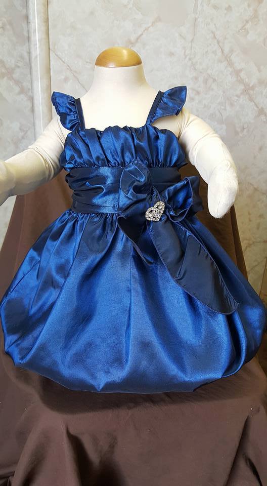 teal blue baby dress