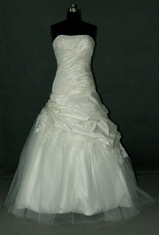 asymmetrical bridal gown