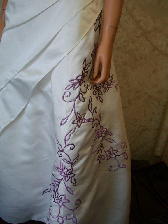 grape embroidered skirt