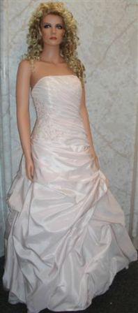 Taffeta strapless pick-up style wedding dress