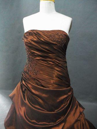 New Knockout Amber Taffeta Ball Gown