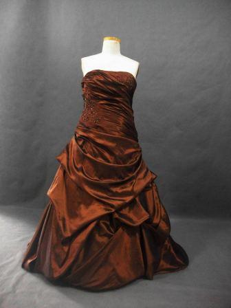 Taffeta pageant dress in Amber