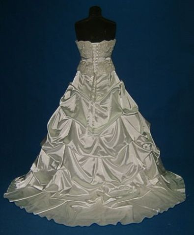Light Ivory Silk wedding gown