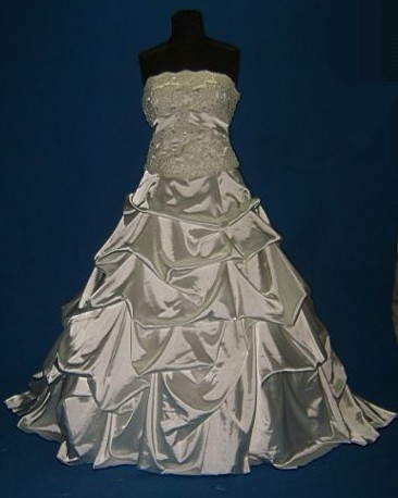 Light Ivory Silk wedding gown