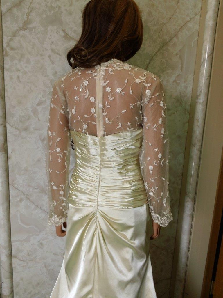 sheer back wedding dress