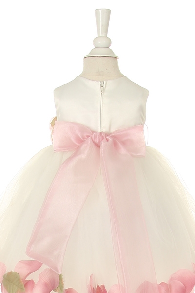dusty rose petal dresses for girls