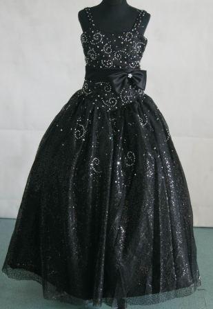 black sequin pageant dress