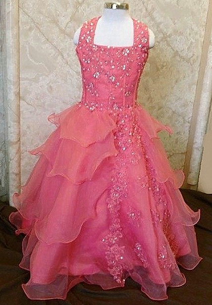 Organza pageant ball gown
