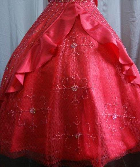 red hot pageant dress