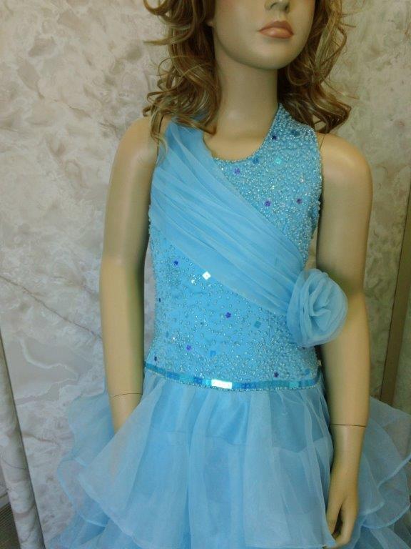 pool blue pageant dress