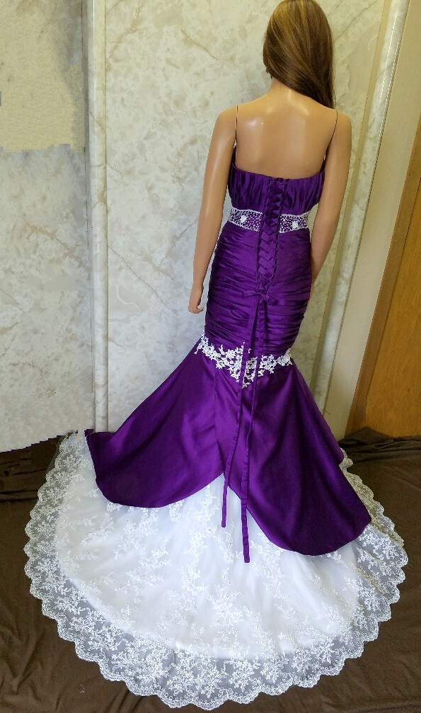 purple bridesmaid mermaid dresses