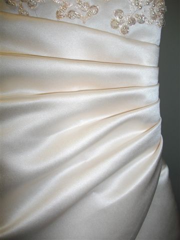ruched champagne dress
