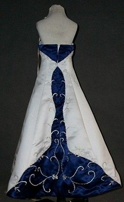 royal blue bridal dress