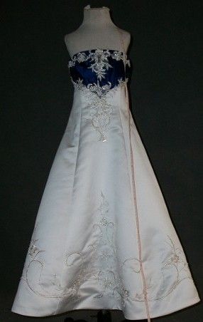 royal blue bridal dress