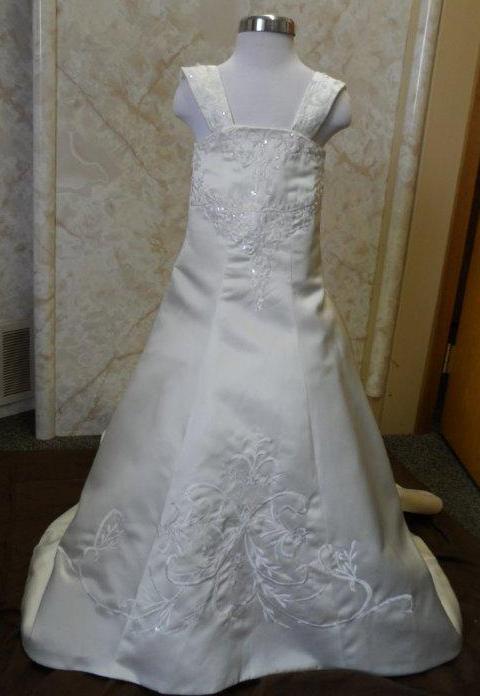 ivory embroidered miniature brides gown