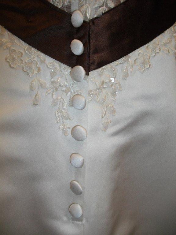 covered buttons on back of dress