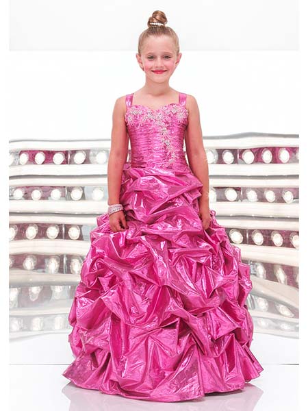 Pink beauty pageant dresses preteens