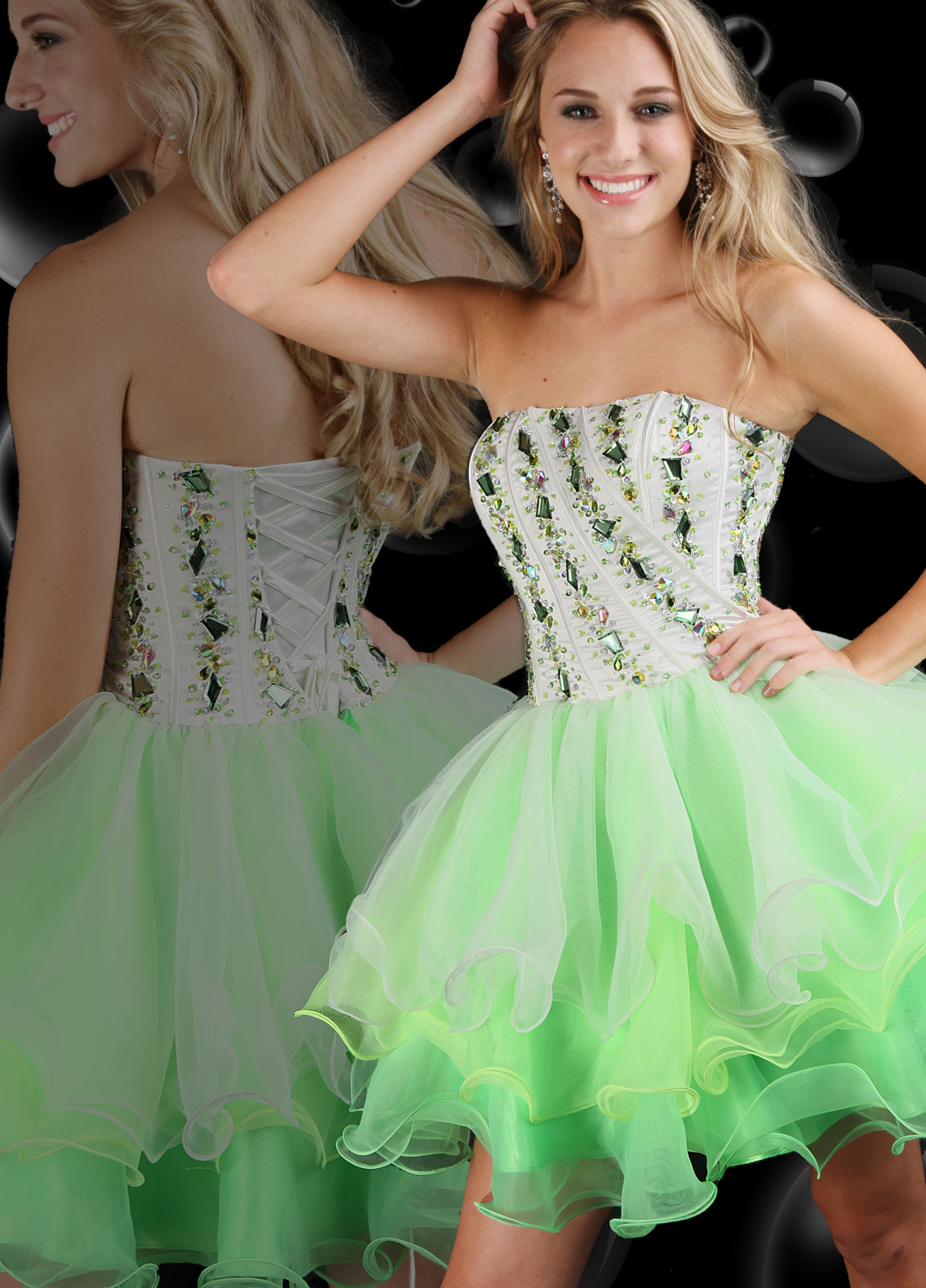 Short Green Prom Dresses
