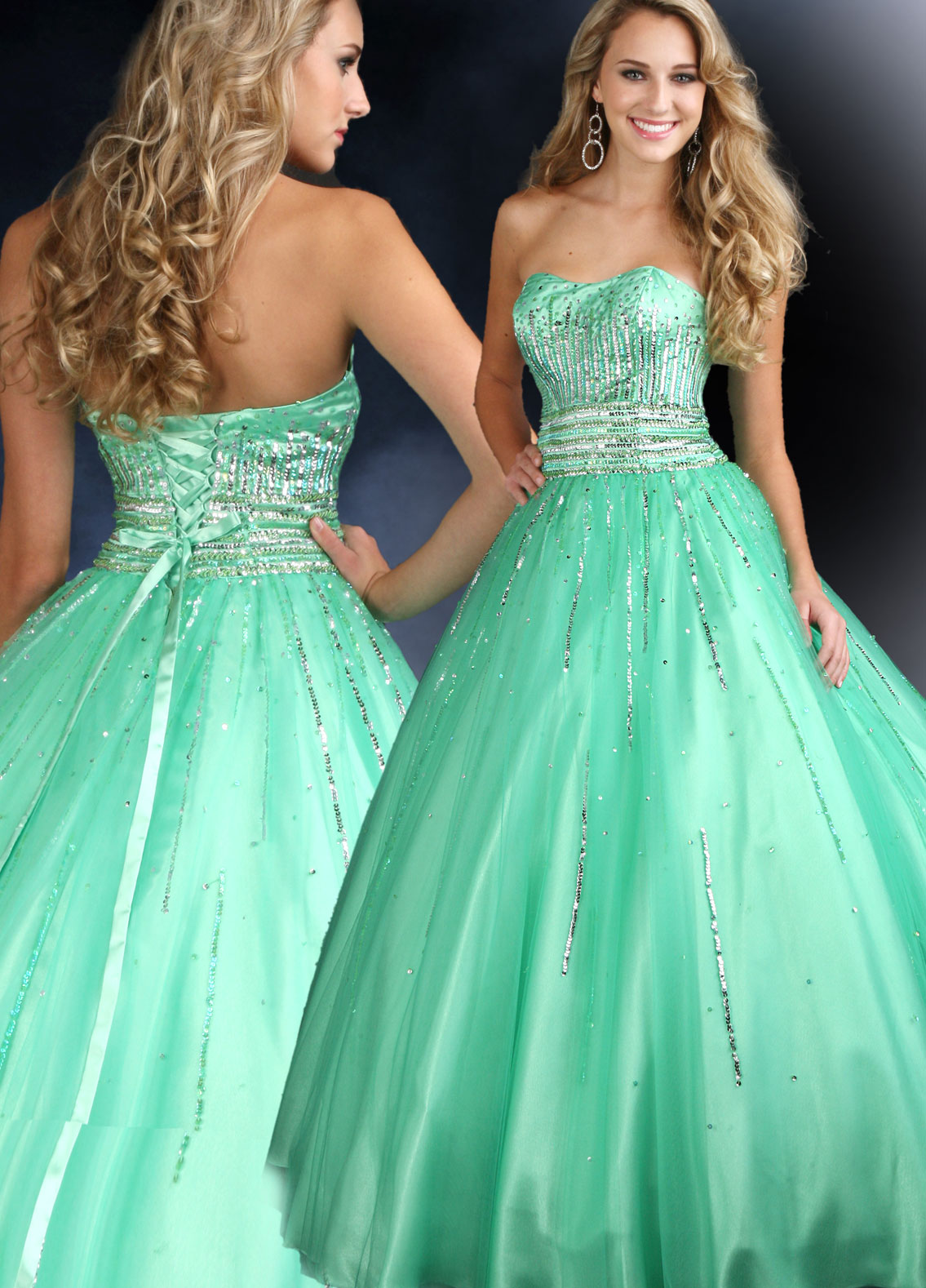 lime green tulle sweetheart ball gown prom dress