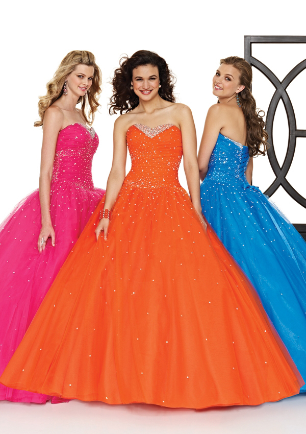 vibrant prom gowns