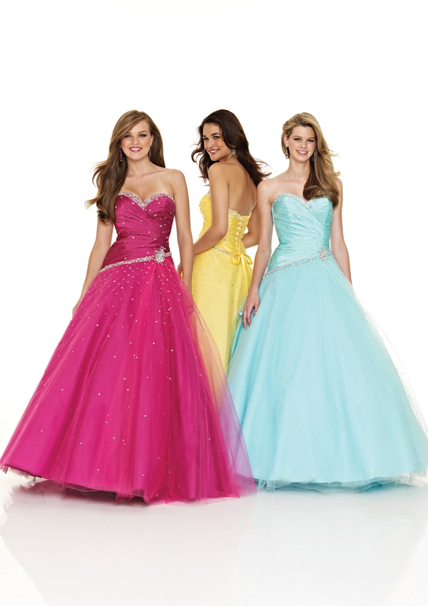 Long Sweetheart prom and pageant dresses