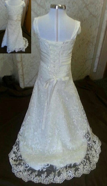 miniature lace wedding gown