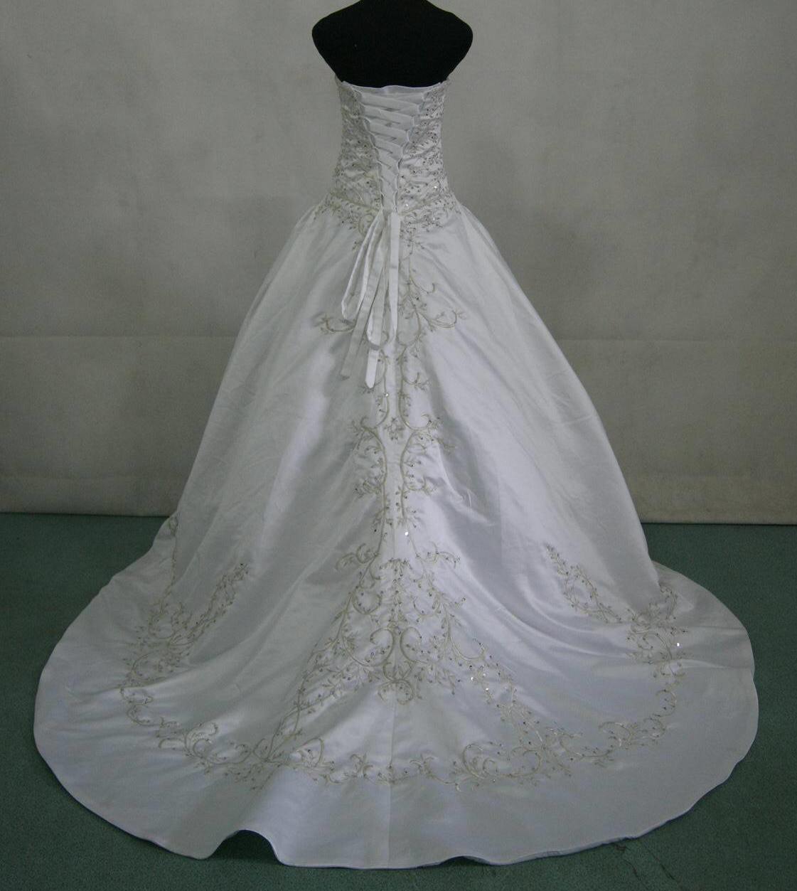 a line wedding dresses with corset back