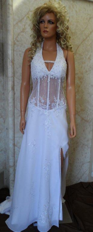 halter bridal gown