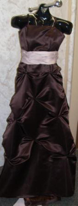 junior bridesmaids chocolate brown dresses