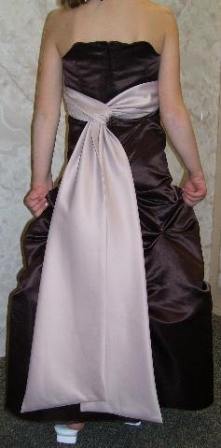 brown bridesmaid dress