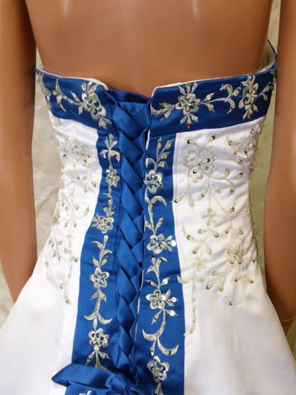 white-Royal-Blue-silver-embroidery-beading