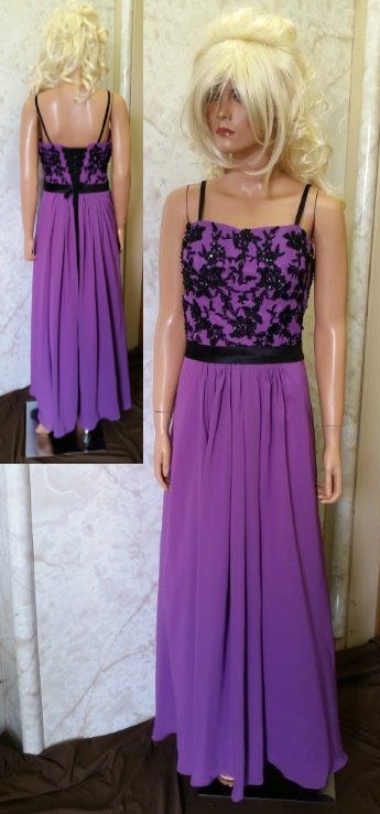 purple black bridesmaid dress