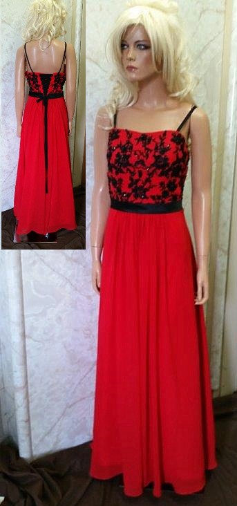 red black bridesmaid dress