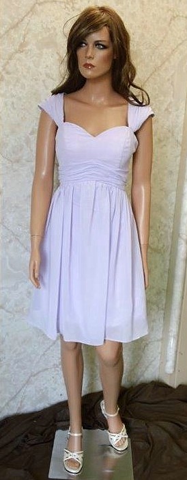 Short lilac sweetheart Bridesmaid dresses