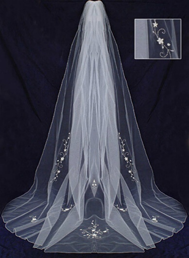 bridal veil short hair