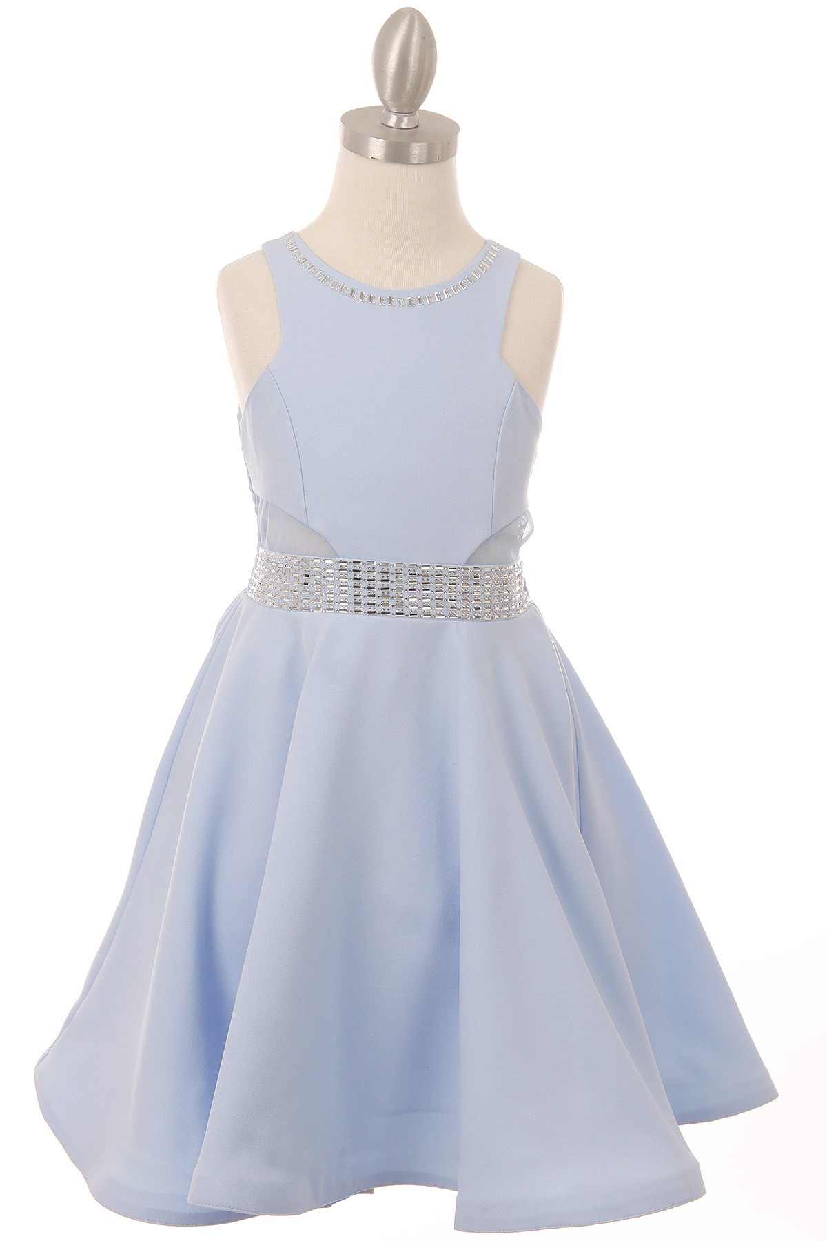 light blue studded dress 