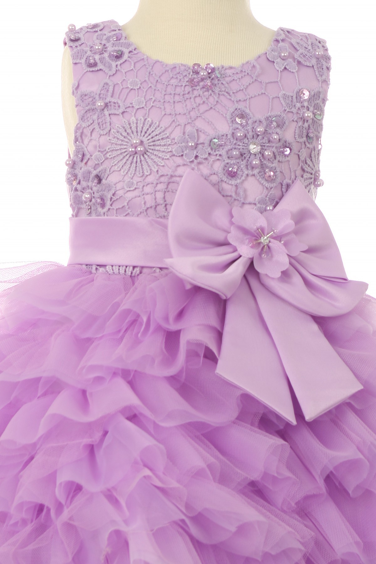 baby girl lilac ruffle dress