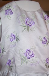 flower girl dress embroidered bodice