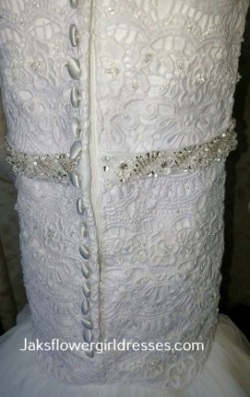 miniature wedding dress mermaid style with beaded waist
