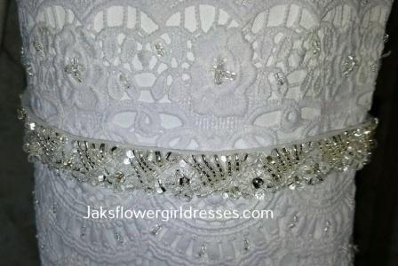 sparkling silver embellished waist band
