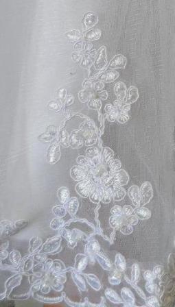lace embroidered hem