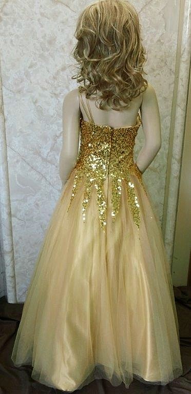 sequin girls gold dresses