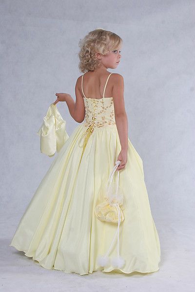 Girls pageant dress with roses
