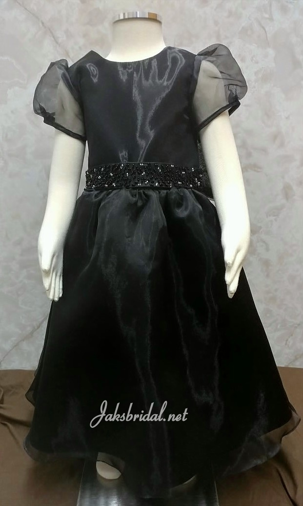 long black flower girl dress