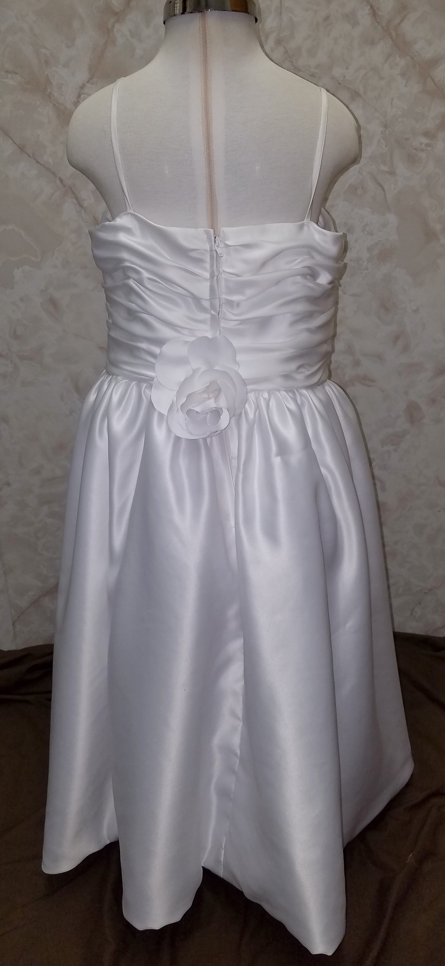 satin white dress size 5
