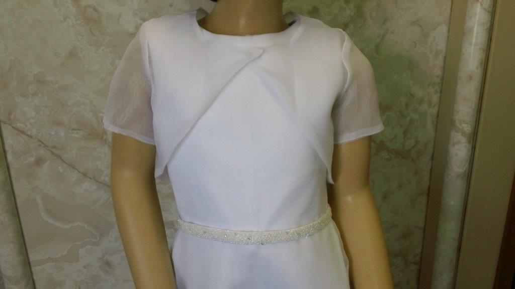 communion dress with sheer jacket