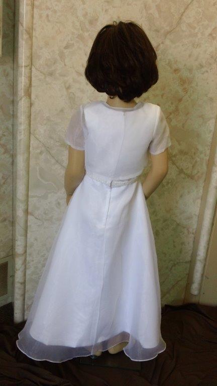 communion dress with sheer jacket