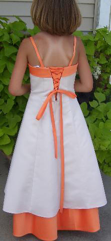 Wheat/tangerine child size 2 flower girl dresses $40.00