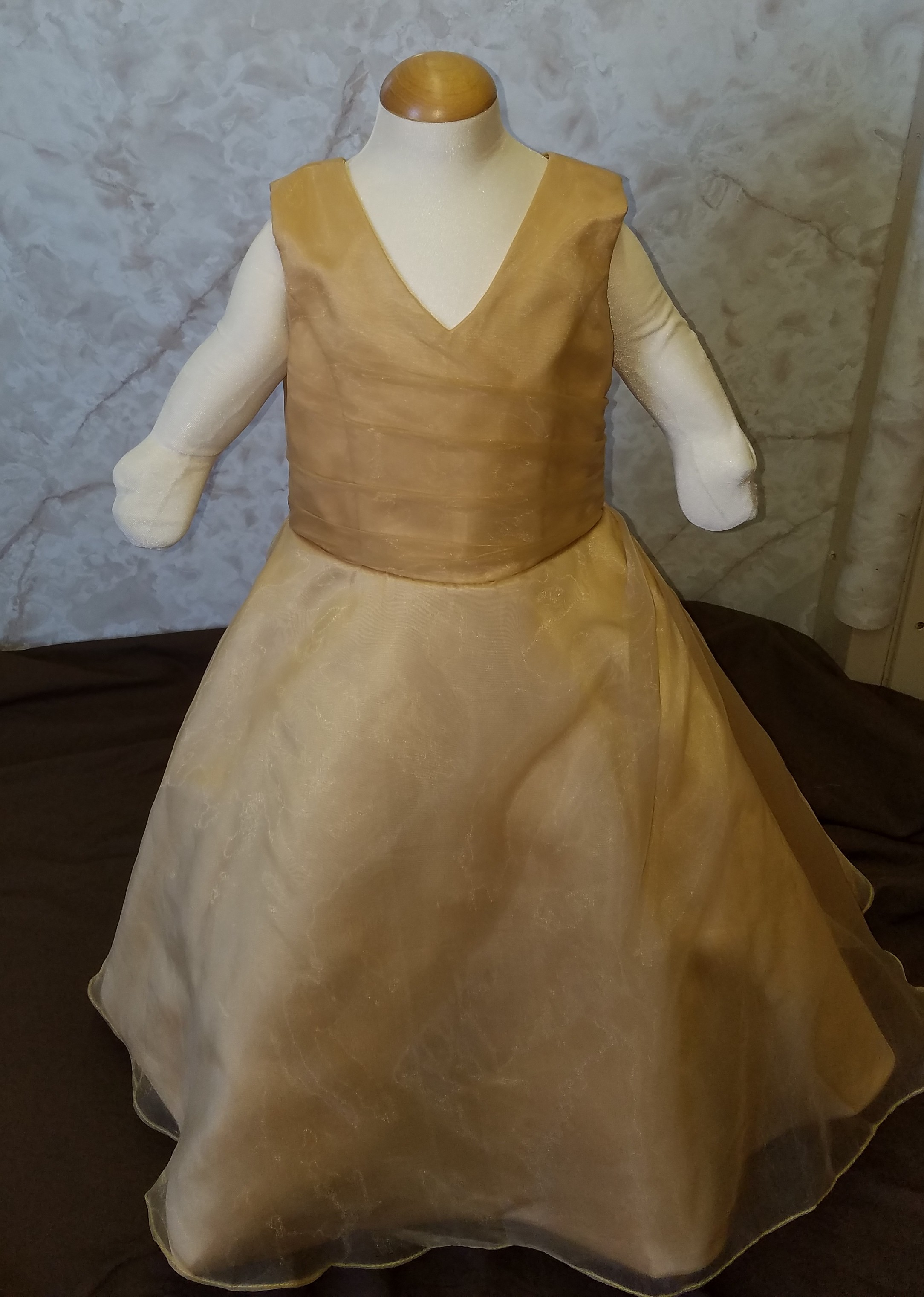 gold infant size dress