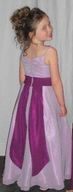 long purple flower girl dresses